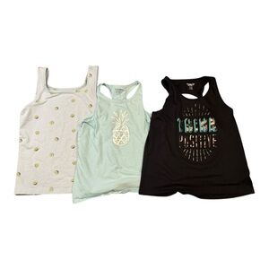 Set of Three Graphic Tank Tops